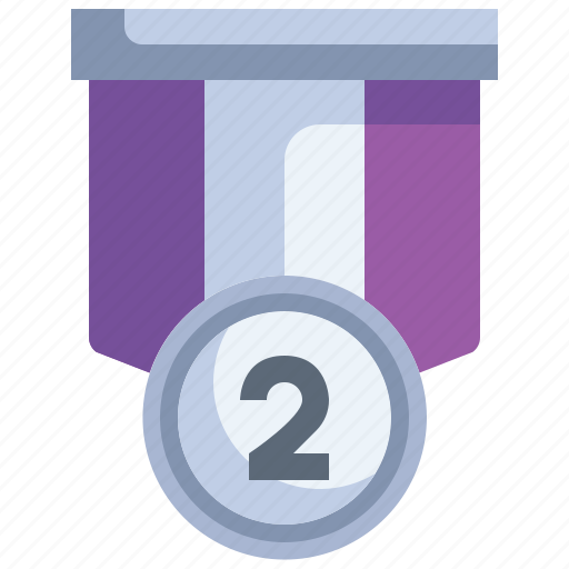 Sports, silver, second, medal, prize icon - Download on Iconfinder