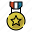 achievement, medal, medal star, star 