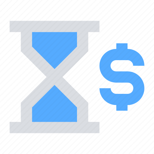 Dollar, hourglass, money, time icon - Download on Iconfinder