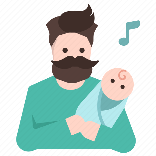 Baby, dad, daddy, infant, lull, lullaby, newborn icon - Download on Iconfinder