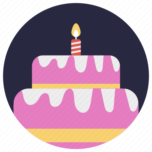 Birthday, cake, cake with candle, celebration, party icon - Download on Iconfinder