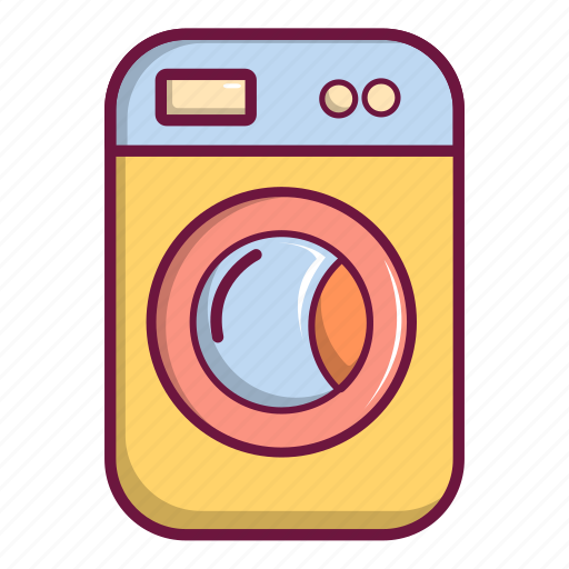 Cartoon, house, internet, machine, retro, technology, washing icon - Download on Iconfinder