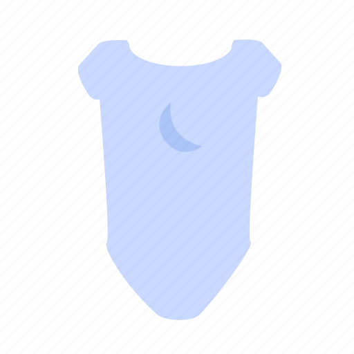 Baby, baby clothing, blue, bodysuit, heart, moon, romper icon - Download on Iconfinder