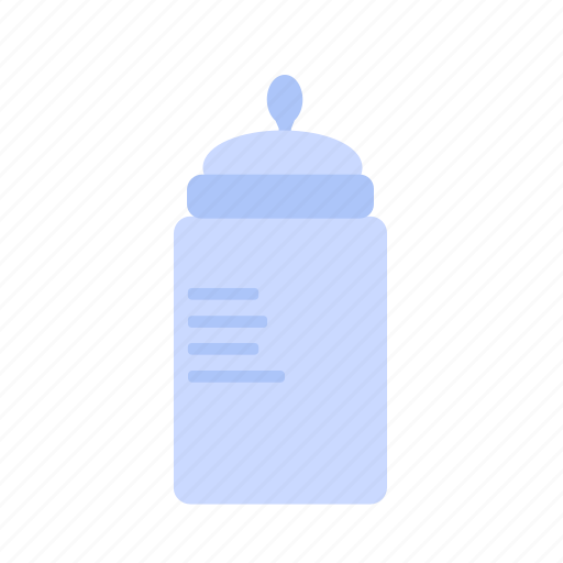 Baby bottle, blue, drink, feeding, milk, baby icon - Download on Iconfinder