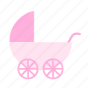 baby car, baby carriage, buggy, pram, stroller, yellow, baby
