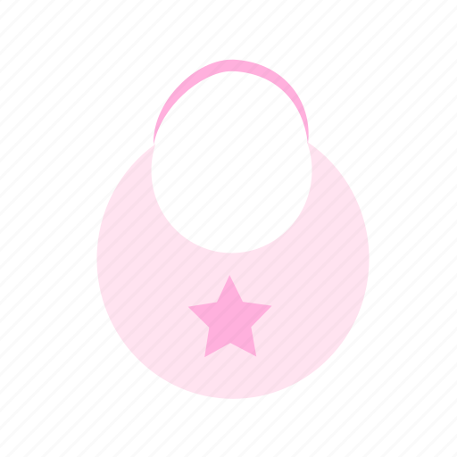 Baby bibs, baby food, bib, feeding, pink, baby icon - Download on Iconfinder