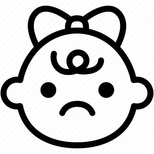 Baby, emoji, emotion, expression, face, feeling, sad icon - Download on Iconfinder