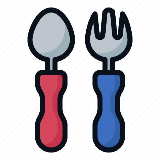 Food, fork, and, spoon, kid, eat, baby icon - Download on Iconfinder