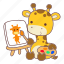 giraffe, animal, wild animal, zoo, pet, kids, kindergarten, baby, drawing 