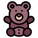 bear, teddy, childhood, fluffy