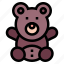 bear, teddy, childhood, fluffy 