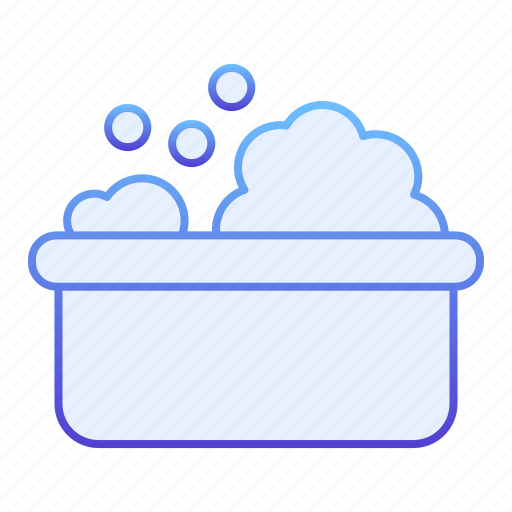 Bath, baby, bubble, tub, bathtub, childhood, clean icon - Download on Iconfinder