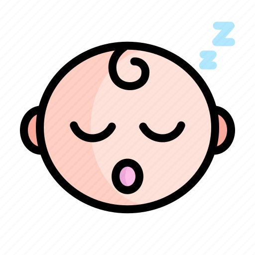 Baby, sleep, child, babies, kidscute, smile, face icon - Download on Iconfinder