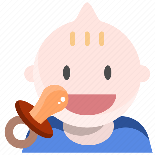 Baby, happy, hungry, pacifier, toddler icon - Download on Iconfinder