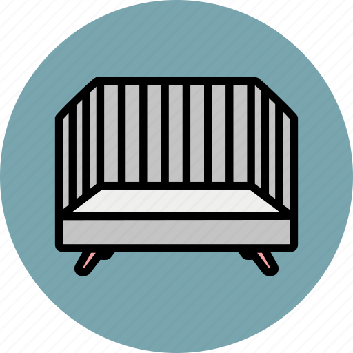 Baby, bed, crib, grey, sleep icon - Download on Iconfinder