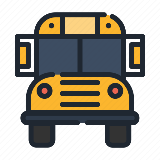 Autobus, bus, education, passenger, school, transport, vehicle icon - Download on Iconfinder
