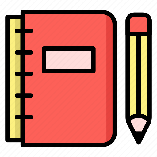 Book, bookset, pencil, tool, writing icon - Download on Iconfinder