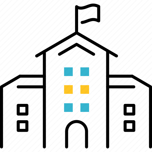 Schoolhouse, building, institution, school, back, educational icon - Download on Iconfinder