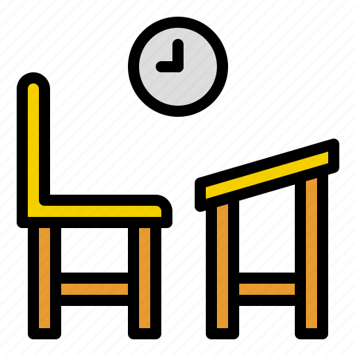 Chair, classroom, desk, furniture, school icon - Download on Iconfinder