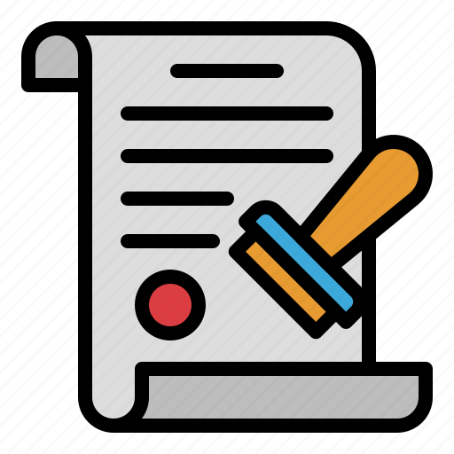 Approve, document, paper, school, stamp icon - Download on Iconfinder