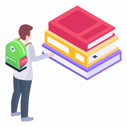 Student books, school books, education, books, notebooks illustration - Download on Iconfinder