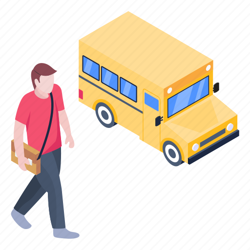 Transport, school van, school bus, vehicle, automobile illustration - Download on Iconfinder