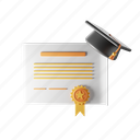 diploma, certificate, illustration, award, achievement, document, graduation, paper, success 