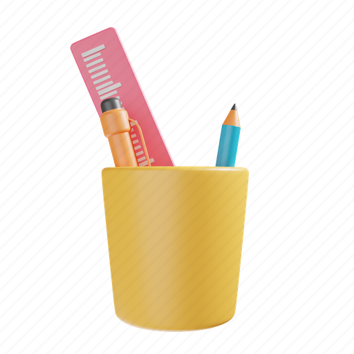 Stationery, paper, school, office, book, notebook, education 3D illustration - Download on Iconfinder