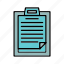 clipboard, file, write, folder, paper, checklist, document 