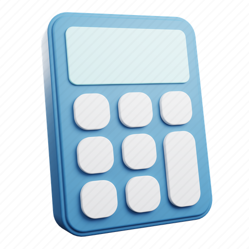 Calculator, accounting, calc, mathematics, math, education, finance 3D illustration - Download on Iconfinder