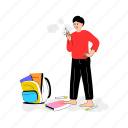 bad, student, smoking, vaping, smoker, education, learning