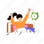 wake, up, morning, school, student, alarm, clock, education, routine 
