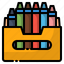 color, crayon, drawing, equipment, school