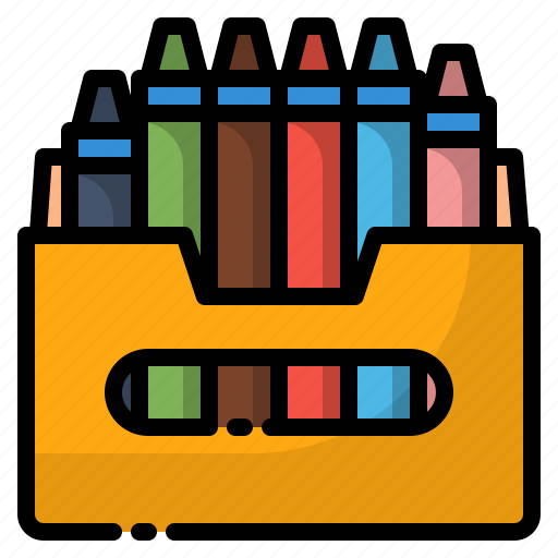 Color, crayon, drawing, equipment, school icon - Download on Iconfinder