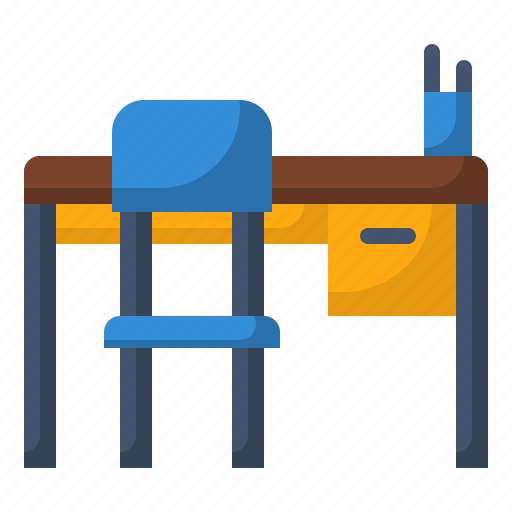 Chair, desk, school, table icon - Download on Iconfinder