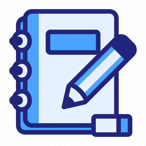 Notebook, book, notes, record, pencil icon - Download on Iconfinder