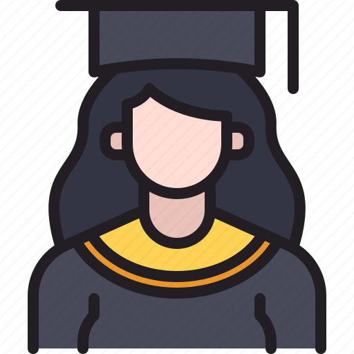 Avatar, girl, graduation, student, woman icon - Download on Iconfinder
