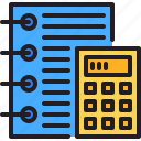 calculator, document, file, finance, payment