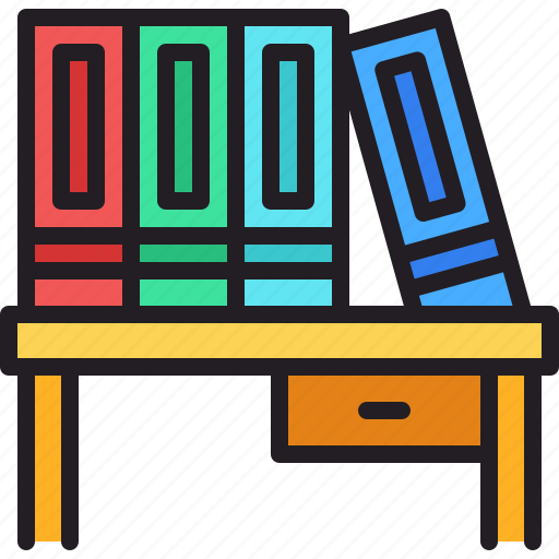 Book, desk, education, school, table icon - Download on Iconfinder