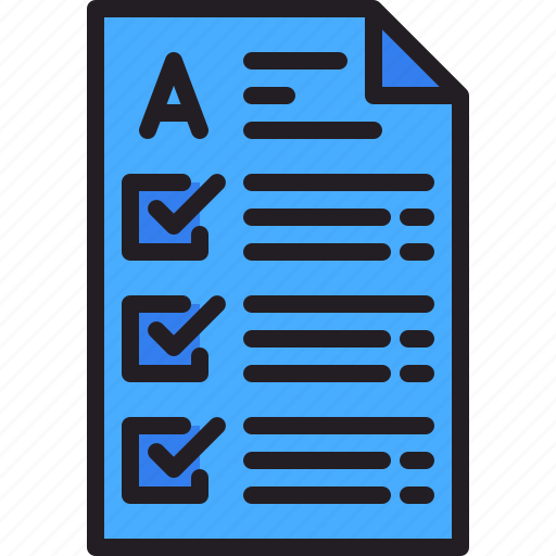 A, file, result, school, test icon - Download on Iconfinder