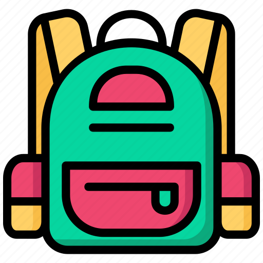 School bag, backpack, bag, luggage, baggage, travel, education icon - Download on Iconfinder