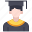 avatar, college, graduation, man, student 