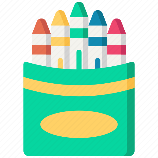 Crayon, color pencil, crayons, school materials, write, drawing, school supplies icon - Download on Iconfinder