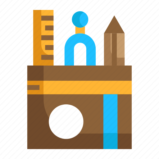Education, pencils, penggris, school, stationery, supplies, tools icon - Download on Iconfinder