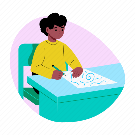 Student, drawing, sketching, artwork, learning, class icon - Download on Iconfinder