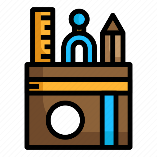 Education, pencils, penggris, school, stationery, supplies, tools icon - Download on Iconfinder