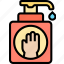 hand, sanitizer, pump, washing, hygiene 