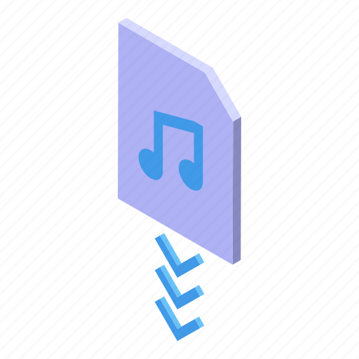 Music, file, backup, isometric icon - Download on Iconfinder