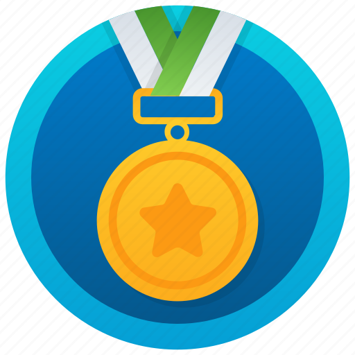 Gold medal, medal, one star, star medal, star pendant icon - Download on Iconfinder