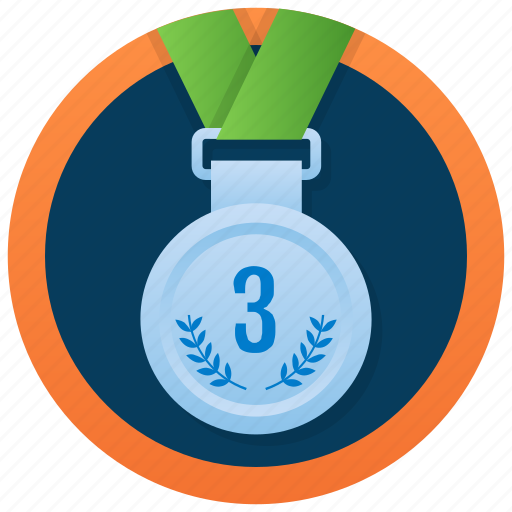 Bronze medal, gold medal, medal achievement, numbering medal, three symbol medal icon - Download on Iconfinder